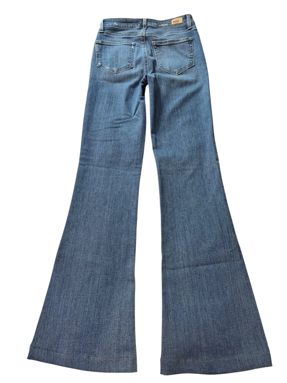 PAIGE Genevieve High Rise Flare Jeans North Star Distressed Wash Size 25
